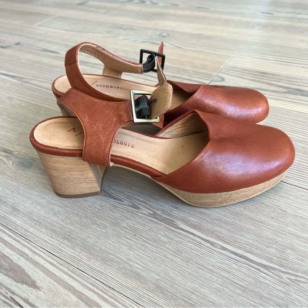 Anthropologie brand low heel clogs